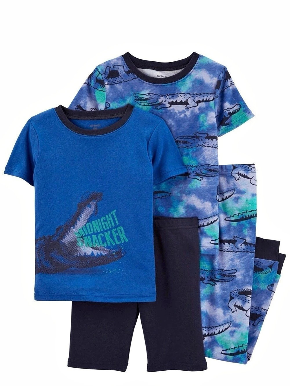 Carter's Midnight Snacker Gator Sleepwear 4-Piece Set 4-Piece Matching Set